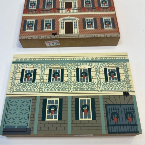 Lot of 2 The Cats Meow New Orleans Christmas Series 1994 Shelf Sitter Houses - Picture 3 of 8